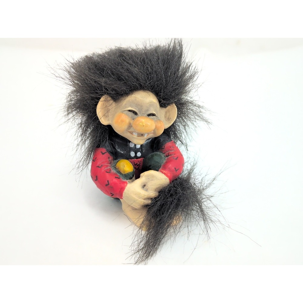 Candy Designs Norway Sitting Troll Figure Red Shirt